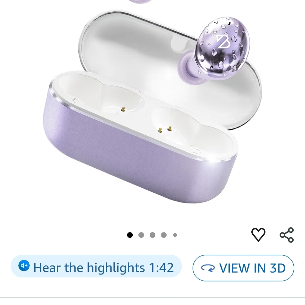 Lavender Wireless Earbuds with Charging Case